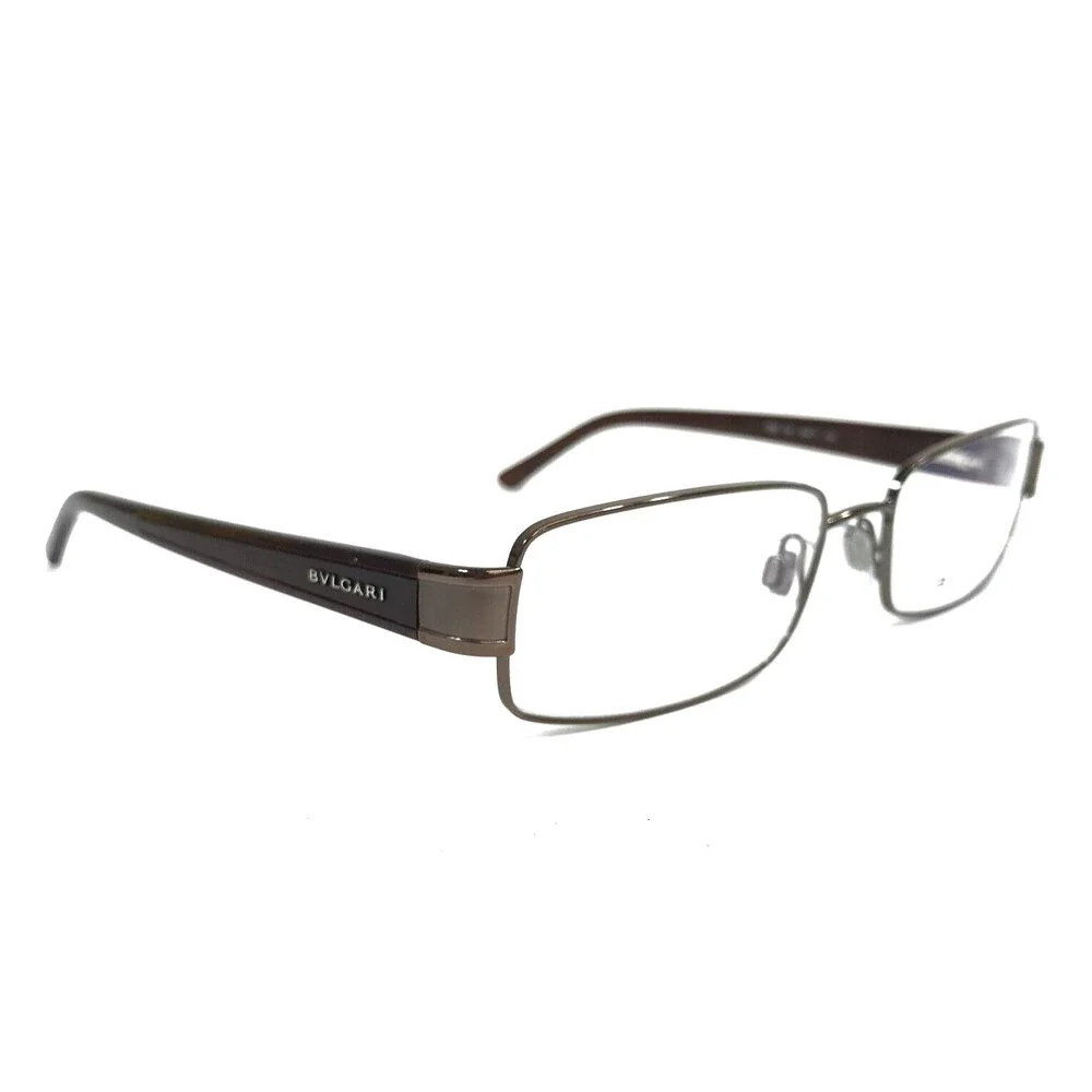 Bvlgari Eyeglasses Frames 189 138 Titanium Brown Rectangle Wire Rim 54-17-135